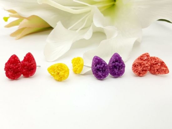 Preview: Krater Tropfen Ohrstecker